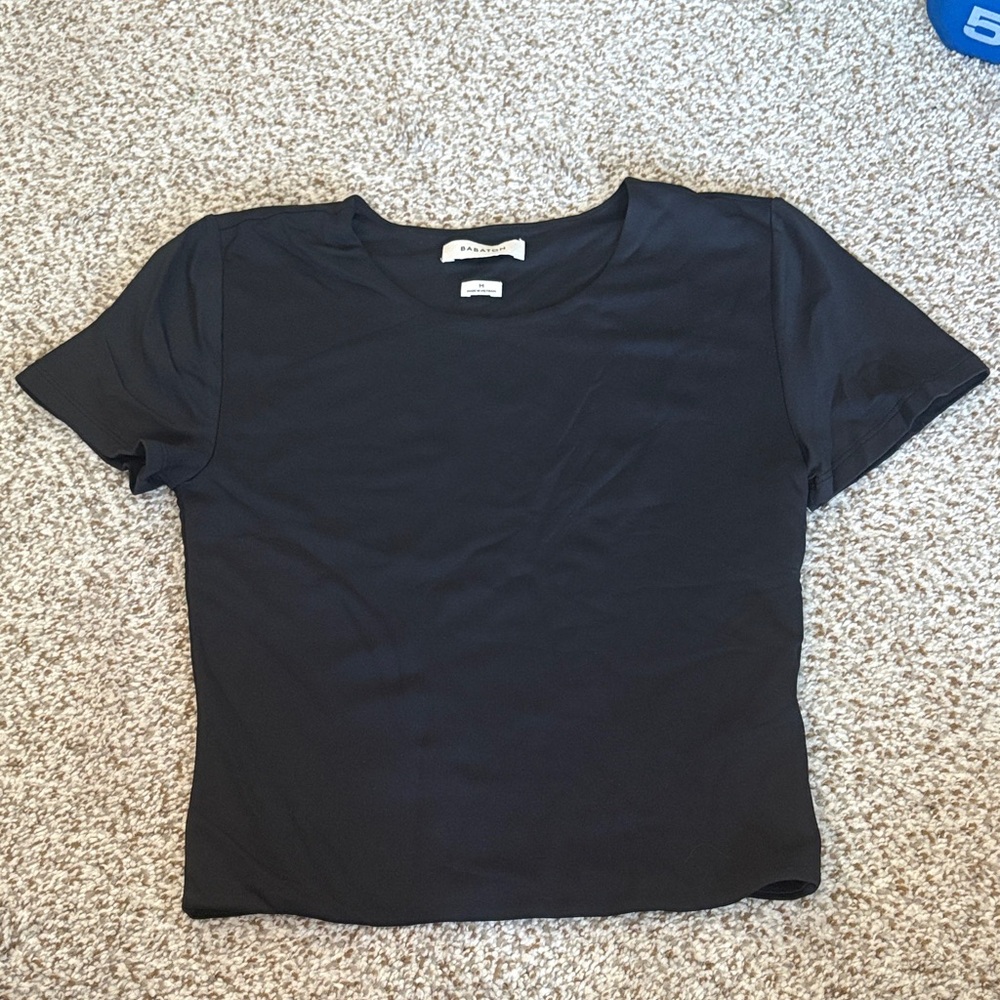 Babaton Black soft contour Short Sleeve Tee